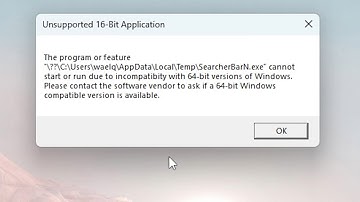 Unsupported 16 bit application error in Windows 2025 حل مشكلة