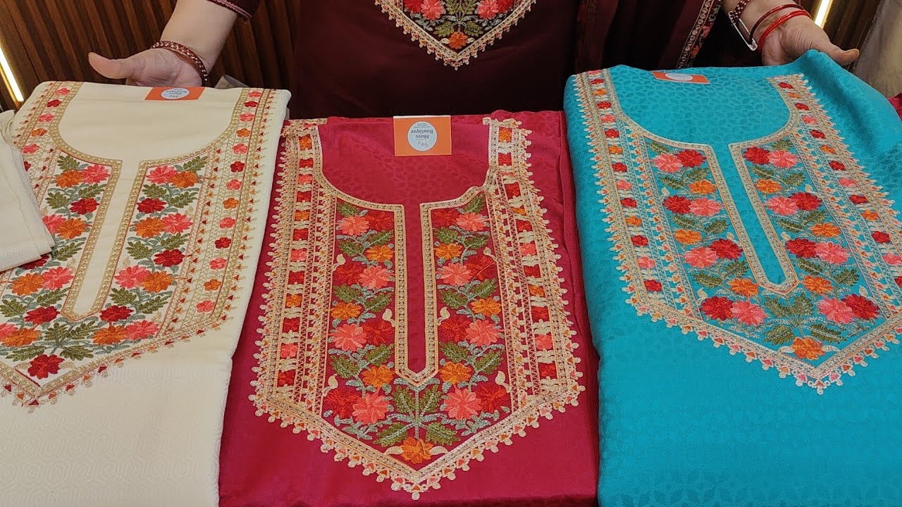 NEW Kashmiri Winter Suits 🌸 | Heavy Embroidery Neck Work | Premium Winter Collection 2025