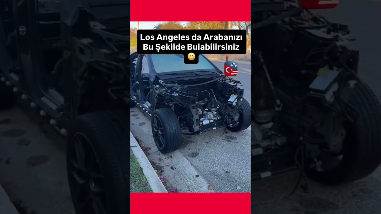 Los Angeles’ta sabah sürprizi:Arabayı böyle bulanlar şaşkın. 🚗😳