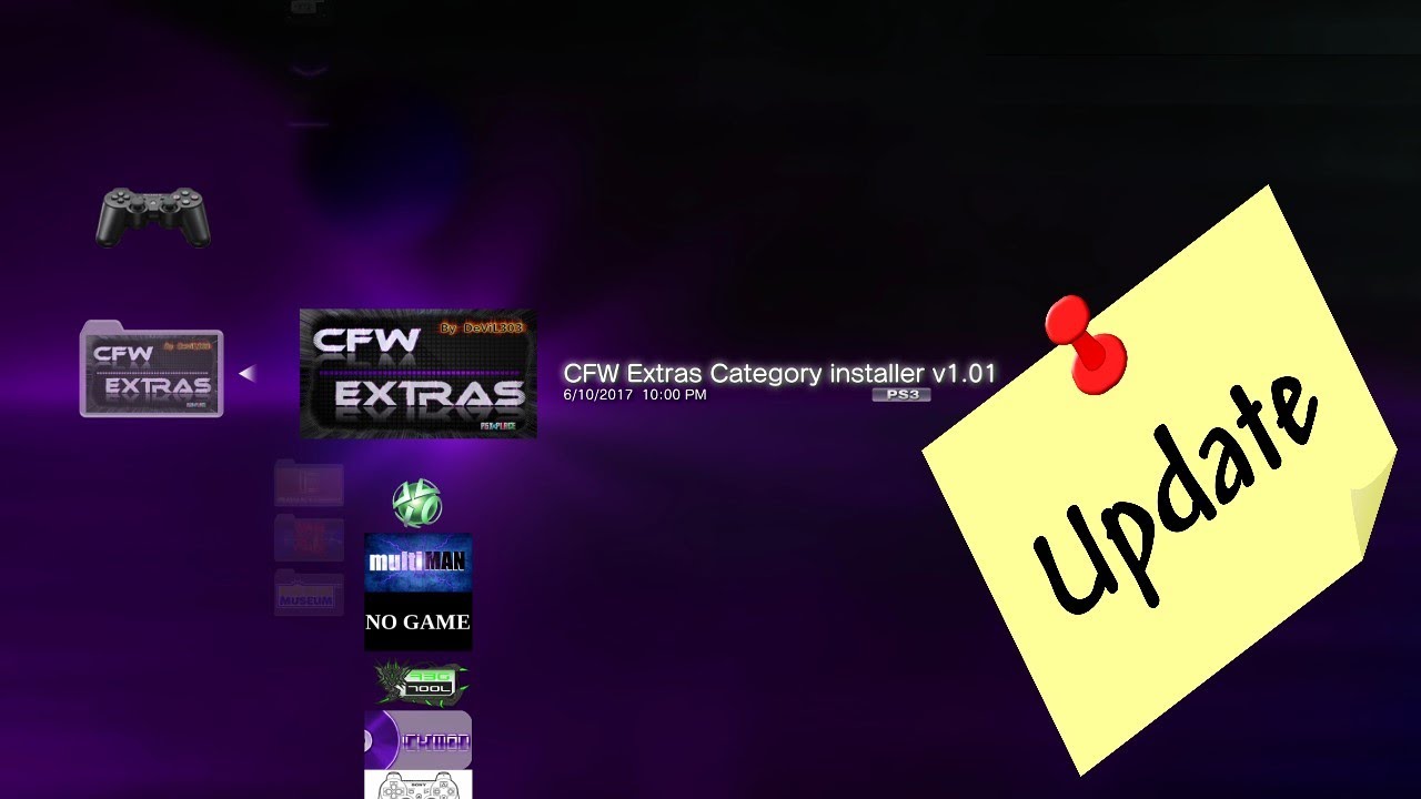 PS3 - CFW Extras XMB Category (v1.00) - See Video & Download of