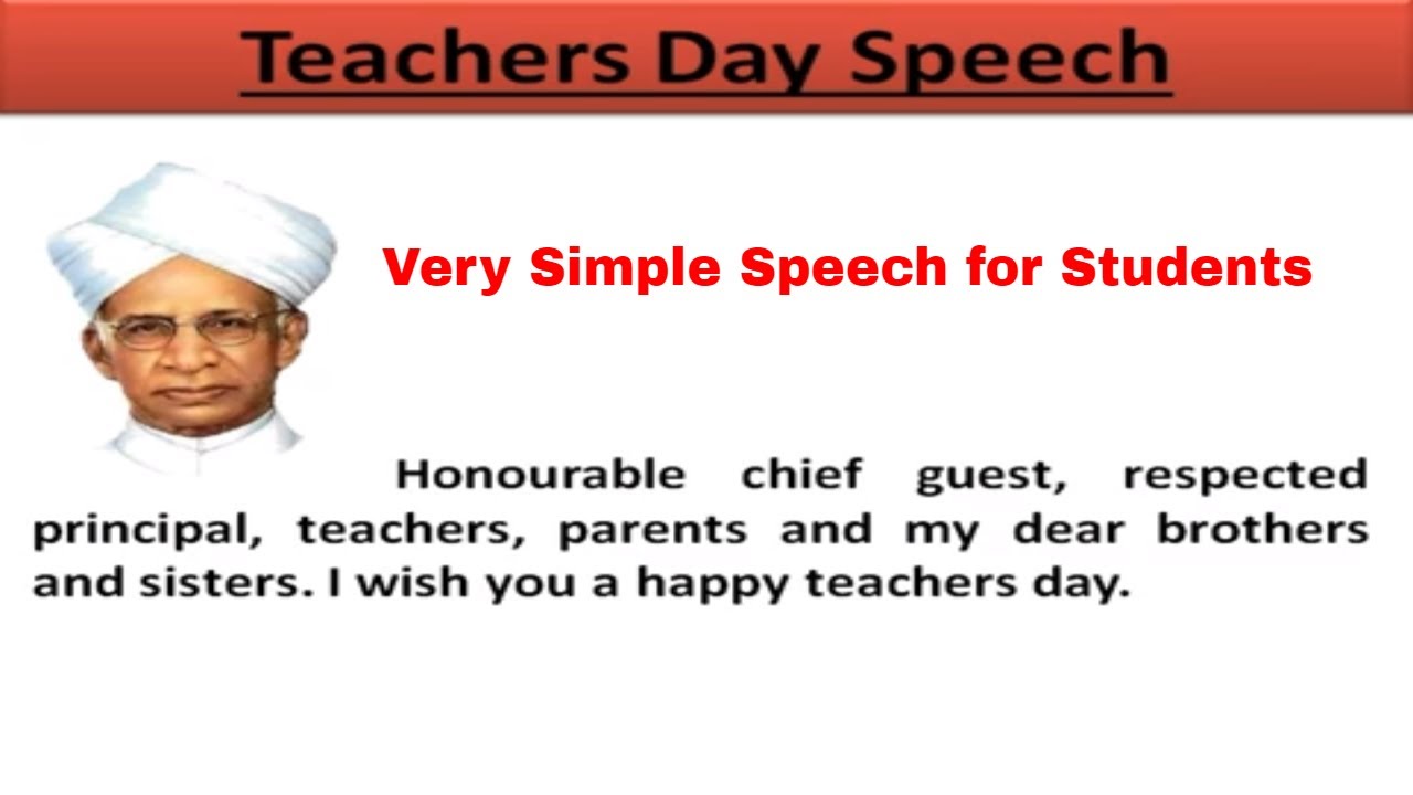 simple speech on teachers day