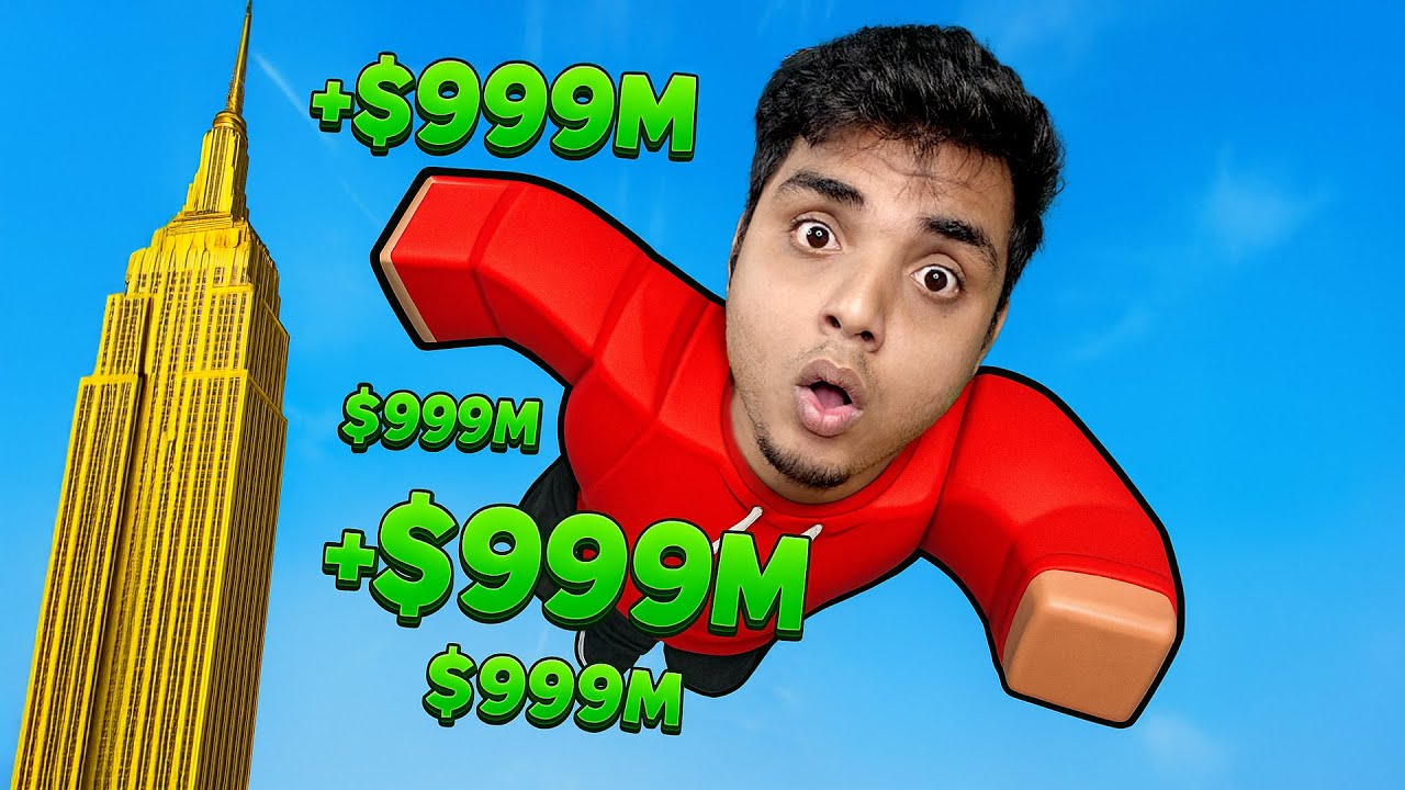 I Made TRILLIONS in Roblox Climb and Jump Tower...