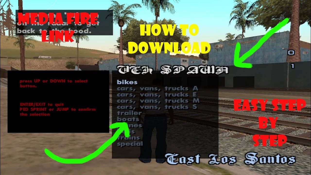 HOW TO DOWNLOAD VEHICLE SPAWNER MENU MOD | GTA SAN ANDREAS TUTORIAL #3 ...