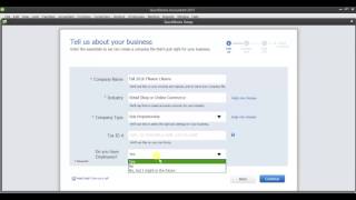 Creating QuickBooks Company with express start
