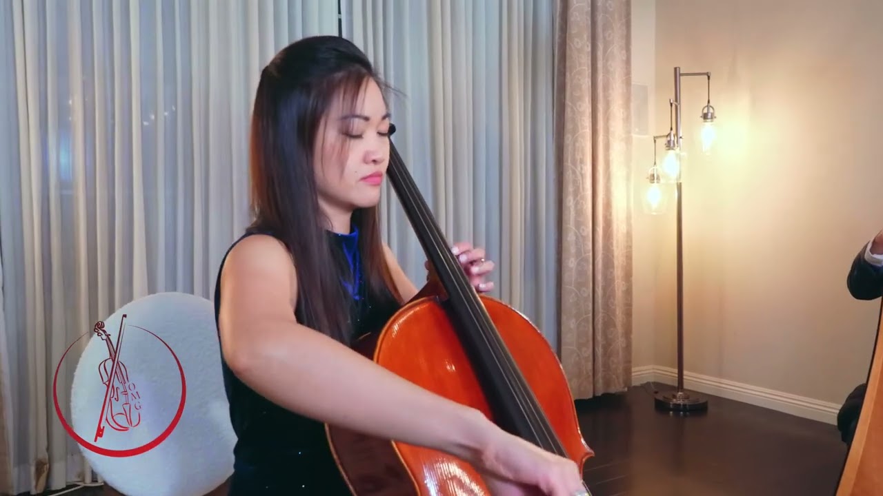 Melissa and Stefan performing Can't Help Falling in Love on cello and harp