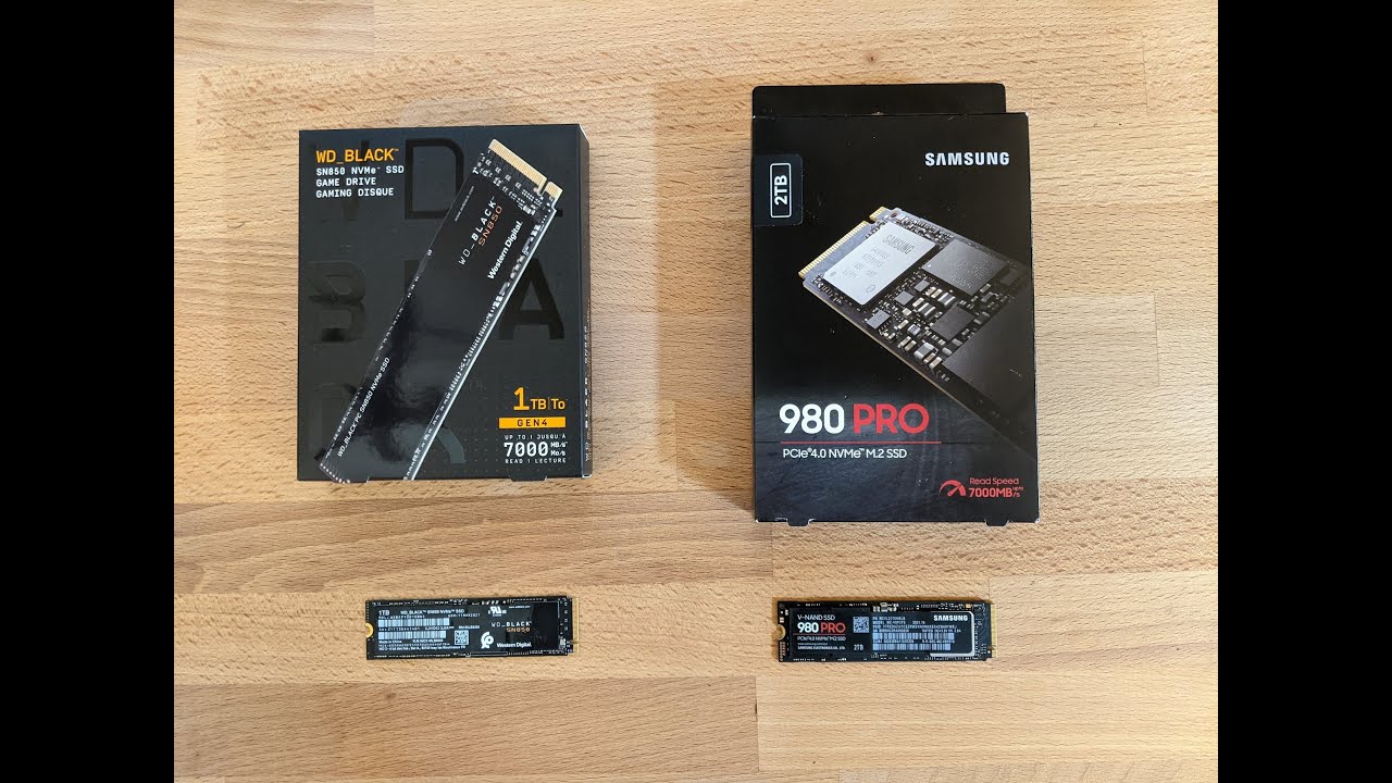 Samsung 980 Pro Vs Wd Black Sn850 WD_BLACK SN850 1TB & Samsung 980 Pro 2TB - YouTube