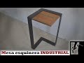 Mesa esquinera Industrial || Metal y Madera