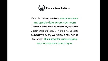 Enso Datalinks - The New Language of Data Sharing