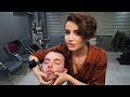 ASMR FOAMY FACE HEAD WASH W SOFT MASSAGE LADY BARBER MARY 