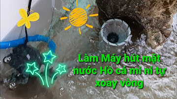 HÚT MẶT TỰ XOAY Hồ KOI Mini pi 60 và hút đáy. Và một số điểm cần lưu ý khi hút mặt không xoay được