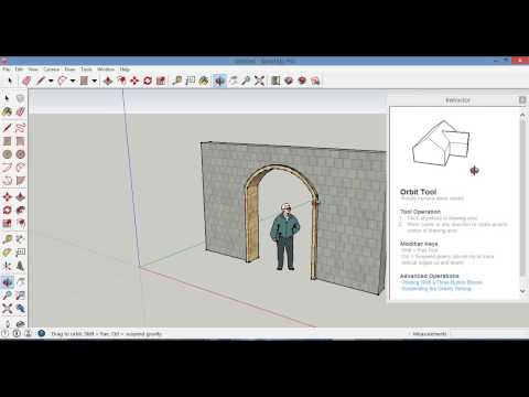 Hacer un portal con arco en Sketchup