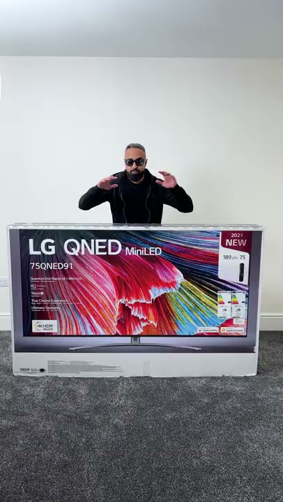 LG 75' QNED TV ASMR Unboxing | #Shorts