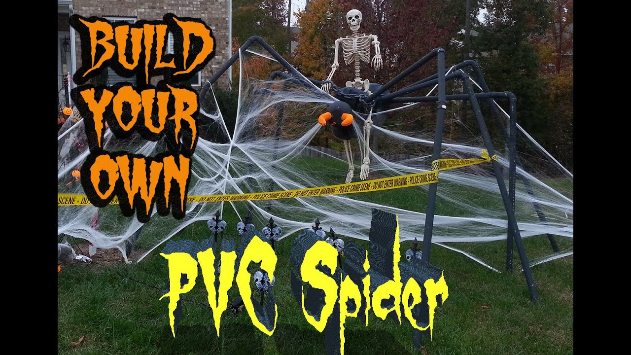 Building homemade PVC spider Halloween prop YouTube