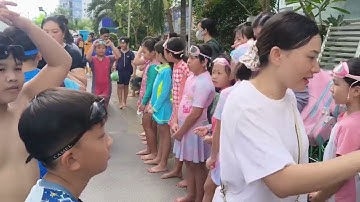 Rô và những người bạn ở bể bơi, cuộc thi rất căng. #giadinhrocup #boi #thethao 