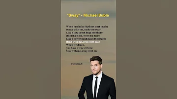 Sway Lyrics Michael Bublé Lyrics Trending Sway Michaelbuble Song 