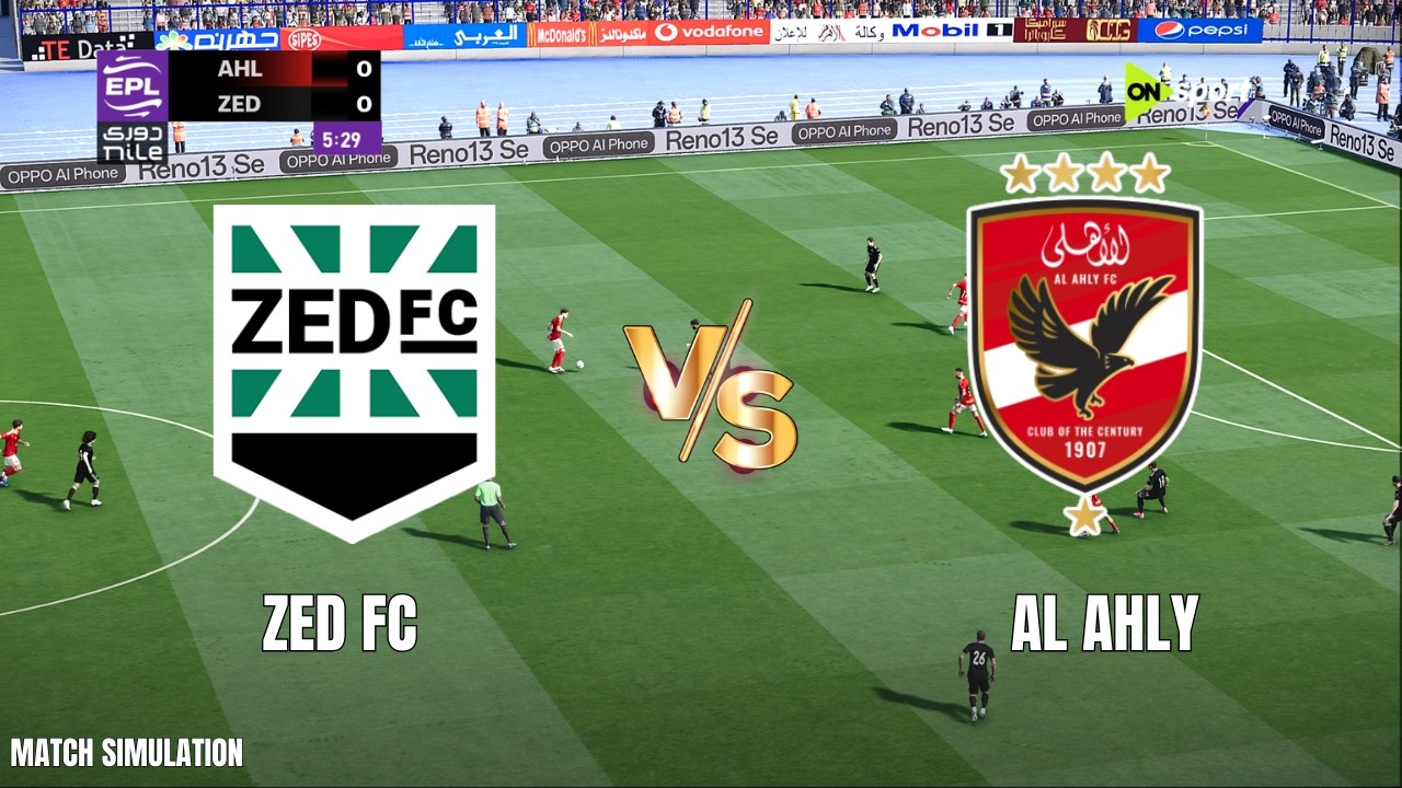 ZED vs Al Ahly Egypt Premier League 2026 | Videogame Simulation