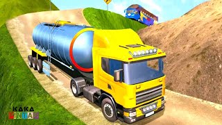 mobil truk tangki bensin 🚧 offroad oil tanker truck driving simulator games -Android Gameplay screenshot 1