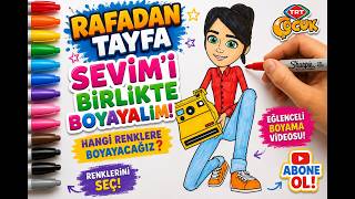 🎨 Let's Color Rafadan Tayfa's Sevim Together! 🌈🖍️ | Fun Coloring Video