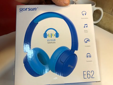 gorsun Kids Boys Girls Bluetooth Wireless Headphone Headset Over-Ear Earphones Microphone 85dB Blue