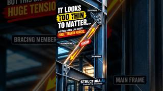 It looks too thin to matter… but this steel brace can carry HUGE tension forces. 👀⚙️ #safetymatters