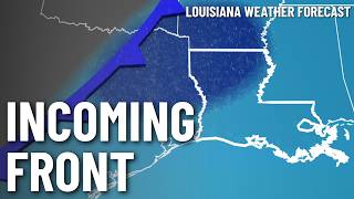 See when a cold front brings rain and relief to Louisiana