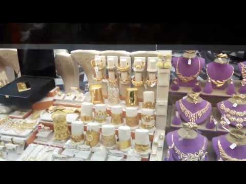 Gold souk in Dubai:most affordable gold market in Asia.