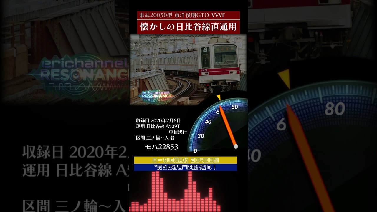 地下に響くGTO】東武20050型 東洋GTO-VVVF 日比谷線 三ノ輪〜入谷