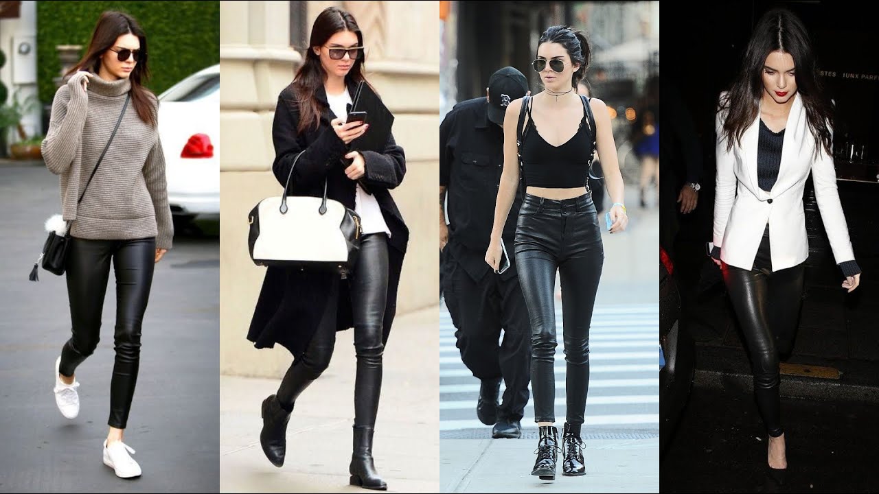 Kendall Jenner Wears a Latex Bodysuit and Louis Vuitton Tights