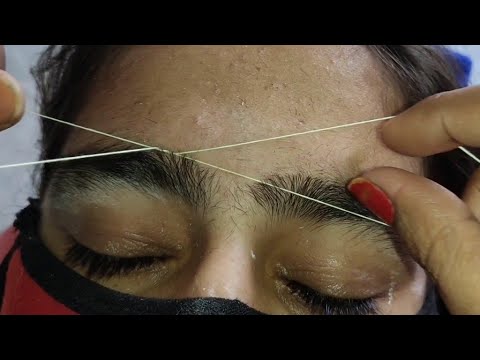 Thick to thin eyebrow threading, Perfect shape of eyebrow