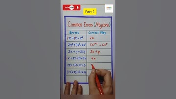 Common errors (Algebra) Part -2 #mathsbyjass #shorts #algebra