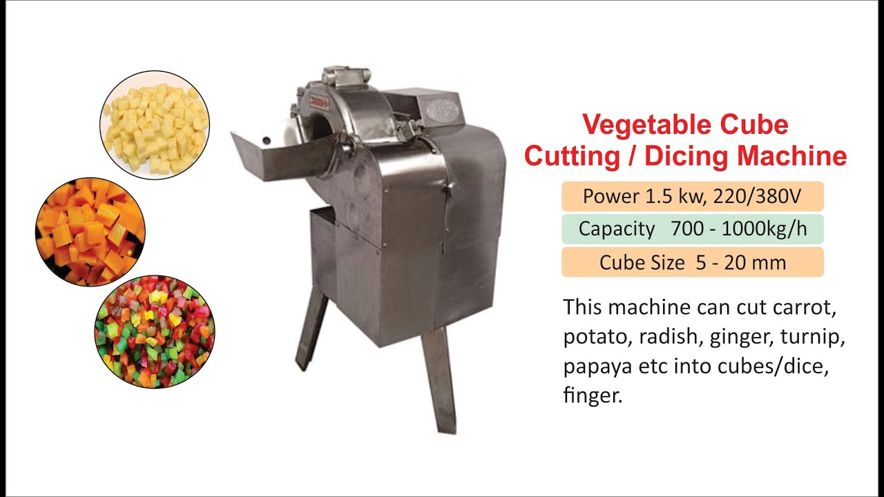 Vegetable Cube Cutting Machine/Vegetable Dicer/Vegetable Dicing Machine/Tutti  Frutti Making Machine 