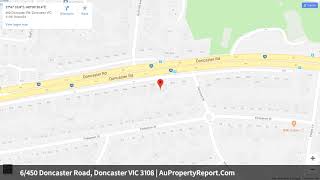 6/450 Doncaster Road, Doncaster VIC 3108 | AuPropertyReport.Com 6/450 Doncaster Road, Doncaster VIC 3108 | AuPropertyReport.Com