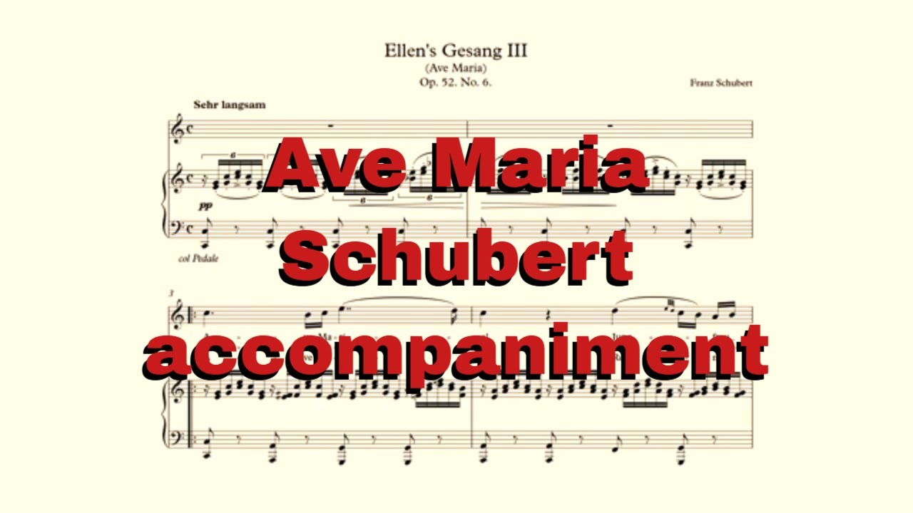 Ave Maria In Italiano Schubert Ave Maria - Schubert - accompaniment C Major - Ave maria accompaniment