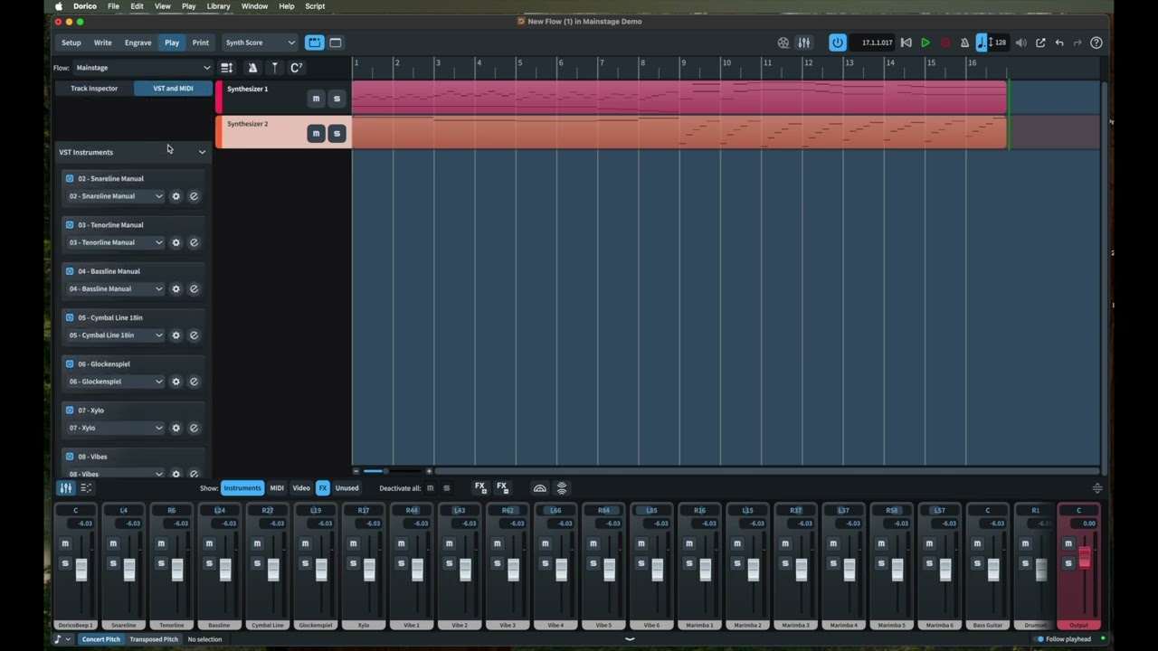 Virtual Drumline Template for Dorico