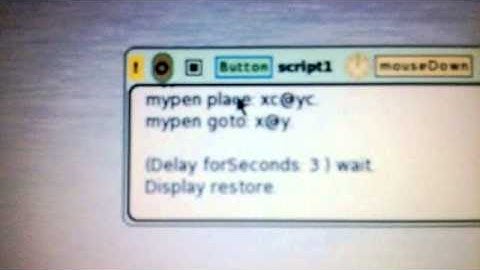 Squeak Smalltalk program displaying a clock.