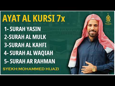 SURAT YASIN, SURAT AL WAQIAH, SURAT AL MULK, SURAT AR RAHMAN, SURAT AL KAHFI, AYAT AL KURSI 7x