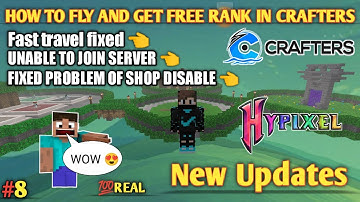 Craftersmc Skyblock Update😍 ep 08 | 😱 How to Fly In Craftersmc in free 🥰 | Fixed all Bugs and Glitch
