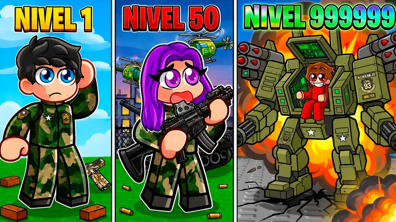 Evolucionamos como SOLDADOS MILITARES en Roblox!