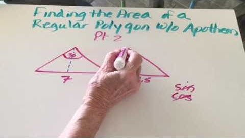 Finding the area of a regular polygon without using the apothem part two