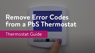How to Remove Error Codes from Nu-Heat's PbS Thermostat