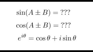 Sum and Difference Formula Derivation With Euler's Identity