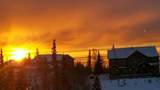 beautiful sunset at 330 pm anchorage alaska weather