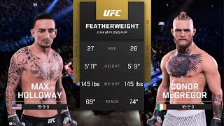 Featherweight Title Fight: Max Holloway vs. Conor McGregor (UFC 5)
