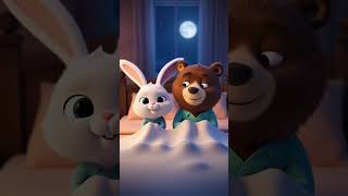 😴 Sleepy Bunny & Bear Bedtime Song | Cute Kids Rhyme