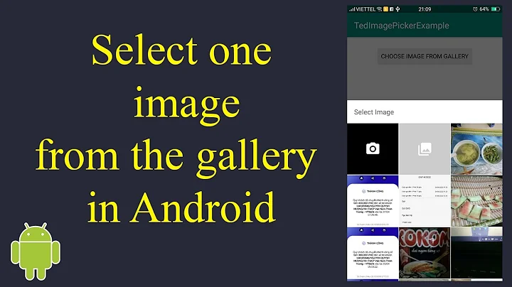 Select one image from the gallery in Android - [Android Libraries - #04]