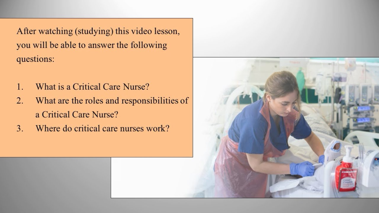 case study of critical care nurse