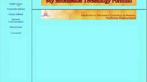 An example of Blackboard Portfolio