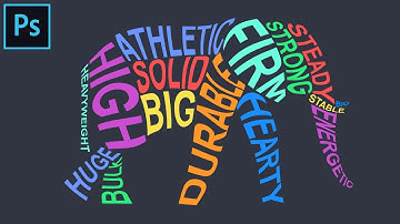 How to Create Animal Word Cloud Shape Typography in Photoshop