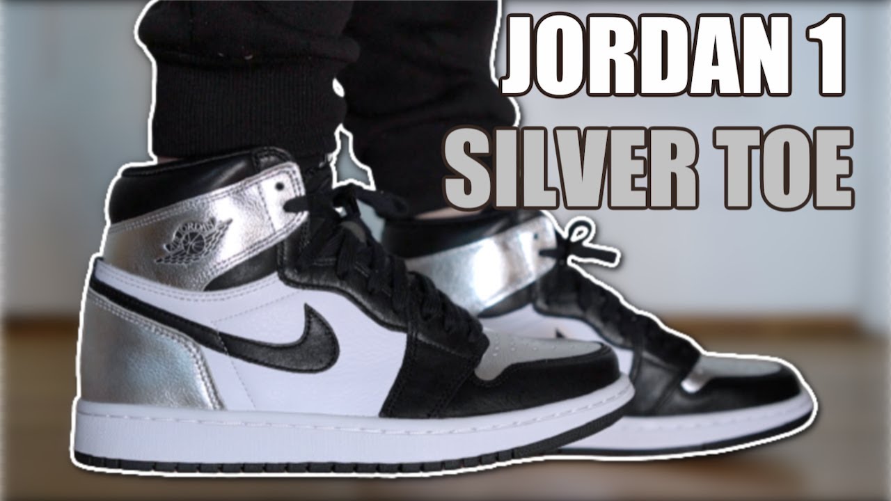 black and silver jordan 1 mens