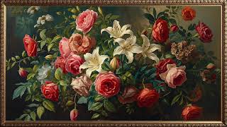 Peonies Framed Painting | 4 Hours | 4K | TV Wallpaper screenshot 4